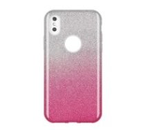 Forcell Shining Case priekš Samsung Galaxy S20 G980 - Caurspīdīgs / Rozā - silikona aizmugures apvalks (bampers, vāciņš, ultra slim TPU silicone case cover, bumper)