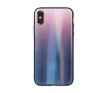 Aurora Glass Back Case priekš Samsung Galaxy S20 G980 - Brūns / Melns - silikona un stikla aizmugures apvalks (bampers, vāciņš, TPU back cover, bumper shell)