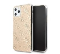 Guess 4G Glitter series Back Case GUHCN58PCU4GLGO priekš Apple iPhone 11 Pro - Zelts - silikona-plastikāta  apvalks / maciņš