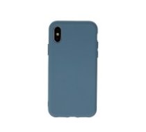 OEM Silicone Back Case (Microfiber Soft Touch) priekš Samsung Galaxy A20e A202 - Pelēks Zils - matēts silikona aizmugures apvalks