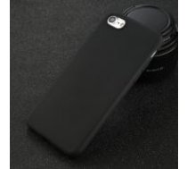 Matt TPU Back Case priekš LG Q60 / K50 - Melns - matēts silikona aizmugures apvalks / bampers