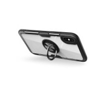 Forcell Carbon Clear Ring Back Case priekš Huawei P20 Lite - Caurspīdīgs - triecienizsturīgs silikona aizmugures apvalks ar gredzenu