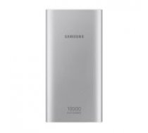 Samsung EB-P1100CSEGWW QuickCharge 2.0 15W 10000mAh USB 9V 1.67A / 5V 2A Type-C / 2xUSB Ligzda - Sudrabains - Universāla ārējas uzlādes batereja lādētājs-akumulators (Power Bank)