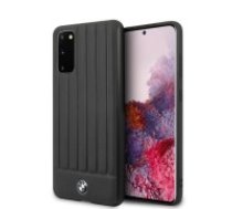 BMW Signature Leather Back Case BMHCS62POCBK priekš Samsung Galaxy S20 G980 - Melns - ādas aizmugures apvalks / vāciņš