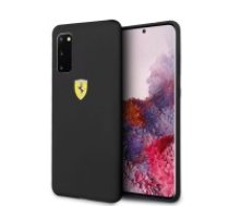 Ferrari Silicone series FESSIHCS62BK priekš Samsung Galaxy S20 G980 - Melns - silikona aizmugures apvalks / bampers-vāciņš
