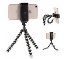 Octopus Tripod Bracket 360 Degree Rotation Mini Universal Mobile Phone Holder Stand - Melns - Universāla stiprinājuma statīvs