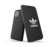 Adidas Originals Booklet Case Basic priekš Apple iPhone 12 mini - Melns - mākslīgās ādas sāniski atverams maciņš