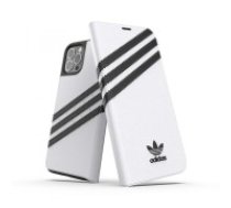 Adidas Originals Booklet Case PU priekš Apple iPhone 12 / 12 Pro - Balts - mākslīgās ādas sāniski atverams maciņš / grāmatveida maciņš