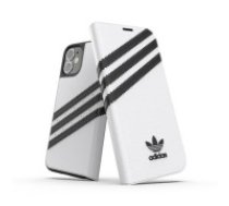 Adidas Originals Booklet Case PU priekš Apple iPhone 12 mini - Balts - mākslīgās ādas sāniski atverams maciņš