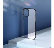 BASEUS Glitter Series Plating Back Case for Apple iPhone 12 / 12 Pro - Melns - plastikas aizmugures apvalks / bampers-vāciņš