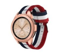 22mm Tech-Protect Welling Smart Watch Strap - Zils / Balts / Sarkans - neilona siksniņa viedpulksteņiem