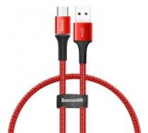 Baseus 0.25M Halo 3A USB to Micro USB cable - Sarkans - microUSB lādēšanas un datu kabelis / vads