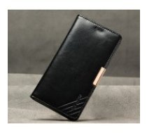 Kalaideng Royale II series priekš Sony Xperia Z3 Plus E6553 / Z4 - Melns - dabīgās ādas maciņš sāniski atverams ar stendu (maks, grāmatiņa, genuine leather book wallet     case cover stand)