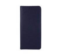 Genuine Leather Case Smart Pro priekš Samsung Galaxy A22 4G A225 - Tumši Zils - dabīgās ādas maciņš sāniski atverams ar stendu
