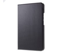 PU Leather Stand Tablet Cover Case priekš Huawei MatePad T8 8.0 - Melns - sāniski atverams maciņš ar stendu