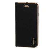 Vennus Luna Book Gold Case priekš Xiaomi Redmi Note 11 Pro+ 5G - Melns - sāniski atverams maciņš ar magnētu un stendu / grāmatveida maks