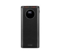 Forever Core 10000mAh 22.5W PD / QC 3.0 Power Bank with 2xUSB / USB Type-C and LED Display - Melns - Universāla ārējas uzlādes batereja lādētājs-akumulators (Power Bank)