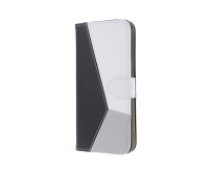 Smart Trendy Geometric Book Case priekš Xiaomi Redmi Note 10 5G / Poco M3 Pro - Melns / Balts - sāniski atverams maciņš ar magnētu un stendu