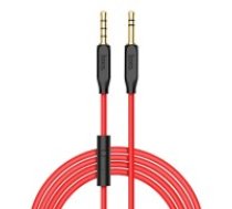 Hoco UPA12 3.5mm Male to 3.5mm Male Stereo Aux 4-pin Audio cable with Microphone (length: 1M) - Sarkans - audio vads kabelis