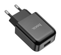 Hoco N2 USB 2.1A / 10.5W Travel Charger - Melns - USB tīkla lādētājs