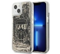 Karl Lagerfeld Liquid Glitter Gatsby series Back Case KLHCP13MLGGKBK priekš Apple iPhone 13 - Zelts - silikona-plastikāta aizmugures apvalks / bampers-vāciņš