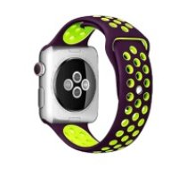 20mm Beline Soft Silicone Watch Strap - Violets / Zaļš - silikona siksniņas (jostas) priekš pulksteņiem