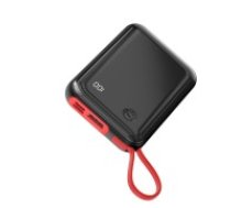 Baseus (PPXF-A01) Mini S 10000mAh Power Bank USB 5V/3A / USB Type-C 15W with Type-C 5V/2.1A cable - Melns - Universāla ārējas uzlādes batereja lādētājs-akumulators
