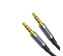 Ugreen AV183 4-pin 3.5mm Male to 3.5mm Male Stereo Aux Audio cable (length: 3M) - Melns - audio vads kabelis