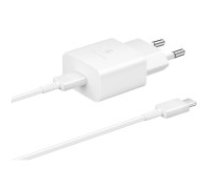 Samsung EP-T1510EWE Type-C Fast Charge PD 15W Tīkla lādētājs ar Type-C uz Type-C vadu 1M (bez iepakojuma) - Balts - Oriģināls - USB-C tīkla lādētājs