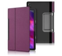 PU Leather Shock-Absorption Tablet Cover with Kickstand priekš Lenovo Yoga Tab 11 J706 - Violets - sāniski atverams maciņš ar stendu