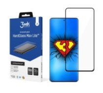 3MK HardGlass Max Lite Tempered Glass protector priekš Xiaomi 12 Lite - Melns - ekrāna aizsargstikls / bruņu stikls