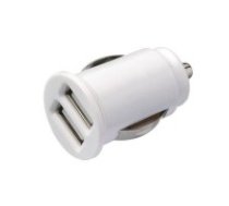T-CC22 Auto 12/24V Dual USB 2.4A Car charger - Balts - Auto lādētājs