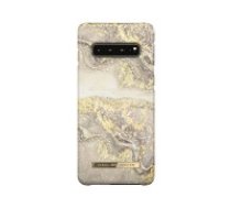 iDeal of Sweden Fashion SS19 Back Case priekš Samsung Galaxy S10 G973 - Sparkle Greige Marble - plastikāta aizmugures apvalks ar iebūvētu metālisku plāksni /     bampers-vāciņš