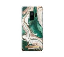 iDeal of Sweden Fashion AW18 Back Case priekš Samsung Galaxy S9 G960 - Golden Jade Marble - plastikāta aizmugures apvalks ar iebūvētu metālisku plāksni /     bampers-vāciņš