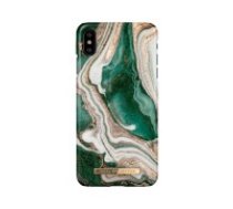 iDeal of Sweden Fashion AW18 Back Case priekš Apple iPhone X / XS - Golden Jade Marble - plastikāta aizmugures apvalks ar iebūvētu metālisku plāksni /     bampers-vāciņš