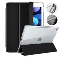 Mercury Clear Back Cover Book Case priekš Apple iPad Pro 12.9 (2020 / 2021 / 2022) - Melns - sāniski atverams maciņš ar stendu (ādas maks, grāmatiņa, leather book     wallet case cover stand)