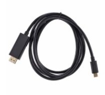 1.8M USB-C to HDMI (v2.0 / 4K) 18Gbps High Defination Cable Adapter - Melns - video adapteris vads / kabelis