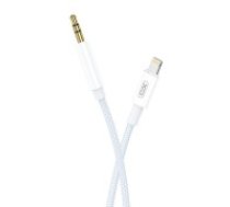 XO NB-R211A 3.5mm Male to Lightning Stereo Aux Audio cable (length: 1M) - Balts - audio vads kabelis
