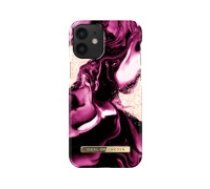 iDeal of Sweden Fashion AW21 Back Case priekš Apple iPhone 12 mini - Golden Ruby Marble - plastikāta aizmugures apvalks ar iebūvētu metālisku plāksni /     bampers-vāciņš