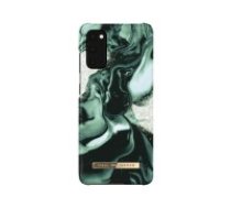 iDeal of Sweden Fashion AW21 Back Case priekš Samsung Galaxy S20 G980 - Golden Olive Marble - plastikāta aizmugures apvalks ar iebūvētu metālisku plāksni / bampers-vāciņš