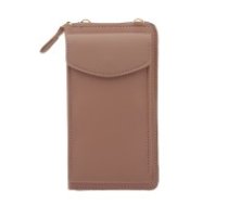 Universal Phone Bag and Wallet 19 x 11cm - Rozā Zelts - universāls maks / kabatiņa telefonam ar siksniņu