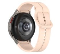 Silicone Watch Band Replacement priekš Samsung Galaxy Watch 4 / 5 / 5 Pro / 6 / Classic (40 / 42 / 43 / 44 / 45 / 46 / 47 mm) - Bēšs - silikona siksniņas (jostas)     priekš pulksteņiem