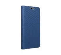 Luna Carbon Book Case priekš Samsung Galaxy A40 / A40 EE A405 - Zils - sāniski atverams maciņš ar stendu / grāmatveida maks