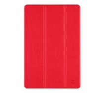 Tactical Tri-fold Stand PU Book Case priekš Lenovo Tab M11 TB-330 - Sarkans - sāniski atverams maciņš ar stendu