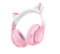 Hoco (W42) Cat Ear Bluetooth 5.3 Wireless Headphones with Microphone Universālas Bezvadu Austiņas - Rozā