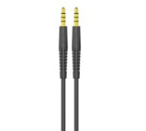 Budi 4-pin 3.5mm Male to 3.5mm Male Stereo Aux Audio cable (length: 1.2M) - Melns - audio vads kabelis