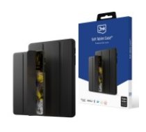 3MK Soft Tablet Case priekš Samsung Galaxy Tab S9 FE+ X610 / X616 - Melns - sāniski atverams maciņš ar magnētu un stendu