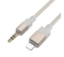 Hoco UPA32A 3.5mm Male to Lightning Stereo Aux Audio cable (length: 1M) - Zelts - audio vads kabelis