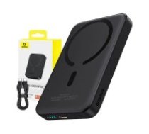 Baseus 10000mAh 20W USB-C Magsafe Li-Pol Power Bank - Melns - Ārējas uzlādes batereja lādētājs-akumulators