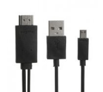 MHL Micro USB 11pin to HDMI 1080P HDTV Adapter Cable for Samsung Galaxy Note 2 3 / S5 / S4 / S3 - video adapteris vads / kabelis